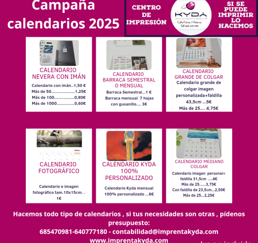 CALENDARIOS 2025 CALENDARIOS 2025